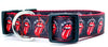 Rolling Stones dog collar Handmade adjustable buckle collar 1"wide or leash Rock Petcollarshandmade