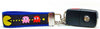 Pacman Key Fob Wristlet Keychain 1"wide Zipper pull Camera strap handmade Petcollarshandmade