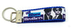 Blues Brothers Key Fob Wristlet Keychain 1"wide Zipper pull Camera strap - Petcollarshandmades