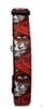 Day Of The Dead dog collar handmade adjustable buckle collar 1"wide or leash - Petcollarshandmades