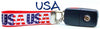 USA Key Fob Wristlet Keychain 1"wide Zipper pull Camera strap handmade Petcollarshandmade