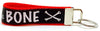 Bad To The Bone  Key Fob Wristlet Keychain 1"wide Zipper pull Camera strap Petcollarshandmade