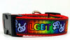 LGBT dog collar Handmade adjustable buckle collar 1" wide or leash - Petcollarshandmades