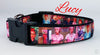 Lucy dog collar handmade adjustable buckle collar 1"wide or leash Petcollarshandmade
