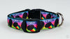 Oreo dog collar handmade adjustable buckle collar 5/8" wide or leash fabric - Petcollarshandmades