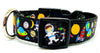 Space dog collar handmade adjustable buckle collar 1"wide or leash fabric $6 - Petcollarshandmades