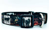 Metallica dog collar Handmade adjustable buckle 1" or 5/8" wide or leash Rock Petcollarshandmade