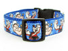 Popeye dog collar handmade, adjustable, buckle collar, 1" wide, blue or leash Petcollarshandmade