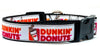 Dunkin Donuts dog collar handmade adjustable buckle 1"or 5/8" wide or leash Petcollarshandmade
