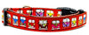VW Bus dog collar handmade adjustable buckle collar 5/8" wide or leash Red Petcollarshandmade