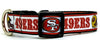 SF 49ers dog collar handmade adjustable buckle football 1" or 5/8" wide or leash Petcollarshandmade
