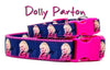Dolly Parton dog collar handmade adjustable buckle 5/8"wide Country Singer Petcollarshandmade
