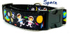Space dog collar handmade adjustable buckle collar 1"wide or leash fabric $6 - Petcollarshandmades