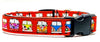VW Bus dog collar handmade adjustable buckle collar 5/8" wide or leash Red Petcollarshandmade