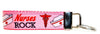 Nurses Rock Key Fob Wristlet Keychain 1"wide Zipper pull Camera strap handmade - Petcollarshandmades