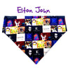 Elton John Dog Bandana Over the Collar dog bandana Dog collar bandana Rock Petcollarshandmade