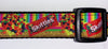 Skittles dog collar Handmade adjustable buckle collar 1" wide or leash Petcollarshandmade
