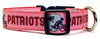Patriots girl dog collar handmade adjustable buckle 1" or 5/8" wide or leash Petcollarshandmade