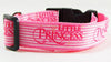 Princess Dog collar handmade adjustable buckle collar 1" wide or leash Pink Petcollarshandmade