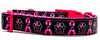 Bark For A Cure dog collar handmade adjustable buckle collar 5/8"wide or leash - Petcollarshandmades