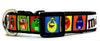 M & M's candy dog collar handmade adjustable buckle  1" or 5/8" wide or leash Petcollarshandmade