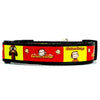 Curious George dog collar Handmade adjustable buckle 1" or 5/8" wide or leash Petcollarshandmade