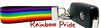 Rainbow Pride Key Fob Wristlet Keychain 1"wide Zipper pull Camera strap handmade - Petcollarshandmades