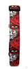 Day Of The Dead dog collar handmade adjustable buckle collar 1"wide or leash - Petcollarshandmades
