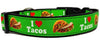 I Love Tacos dog collar handmade adjustable buckle 1" or 5/8" wide or leash Petcollarshandmade