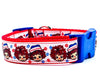 Raggedy Ann & Andy dog collar handmade adjustable buckle 1" or 5/8"wide or leash Petcollarshandmade
