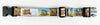 Flintstones dog collar handmade adjustable buckle collar 1" wide or leash fabric - Petcollarshandmades