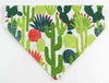 Cactus Dog Bandana, Over the Collar dog bandana, Dog collar bandana, puppy - Petcollarshandmades