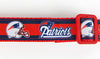 Patriots dog collar handmade adjustable buckle collar football 1" wide or leash Petcollarshandmade