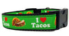 I Love Tacos dog collar handmade adjustable buckle 1" or 5/8" wide or leash Petcollarshandmade
