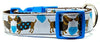 Dachshund dog collar handmade adjustable buckle collar 1" wide or leash Boy blue - Petcollarshandmades