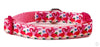 Pink Flamingo Dog collar handmade adjustable buckle 5/8"wide or leash Petcollarshandmade