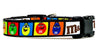 M&M's candy dog collar handmade adjustable buckle collar 5/8" wide or leash Petcollarshandmade