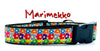 Marimekko Flowers dog collar handmade adjustable buckle collar 1" wide or leash Petcollarshandmade