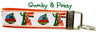 Gumby & Pokey Key Fob Wristlet Keychain 1"wide Zipper pull Camera strap handmade Petcollarshandmade