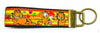 Garfield Key Fob Wristlet Keychain 1"wide Zipper pull Camera strap - Petcollarshandmades