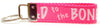 Bad To The Bone pink Key Fob Wristlet Keychain 1"wide Zipper pull Camera strap Petcollarshandmade