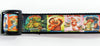 Garbage Pail Kids dog collar handmade adjustable buckle 1" wide or leash fabric Petcollarshandmade