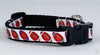 Football cat or small dog collar 1/2" wide adjustable handmade bell leash - Petcollarshandmades