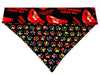 Rocky Horror Show Dog Bandana, Over the Collar bandana, Dog collar bandana Petcollarshandmade