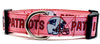 Patriots girl dog collar handmade adjustable buckle 1" or 5/8" wide or leash Petcollarshandmade