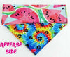 Watermelon Dog Bandana, Over the Collar dog bandana, Dog collar bandana, puppy - Petcollarshandmades