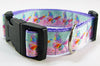 Butterflies dog collar,handmade, adjustable,buckle collar,1" wide, leash - Petcollarshandmades