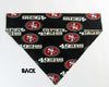 SF 49er's football Dog Bandana Over the Collar dog bandana Dog collar bandana Petcollarshandmade