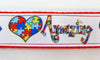 Autism Awareness dog collar handmade adjustable buckle collar 1 wide or leash - Petcollarshandmades
