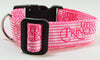 Princess Dog collar handmade adjustable buckle collar 1" wide or leash Pink Petcollarshandmade